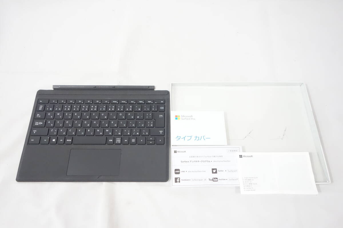 【美品】 Microsoft マイクロソフト Surface Pro 3,4,5,6,7用 Type Cover タイプカバー FSW-00019 (国内正規品)