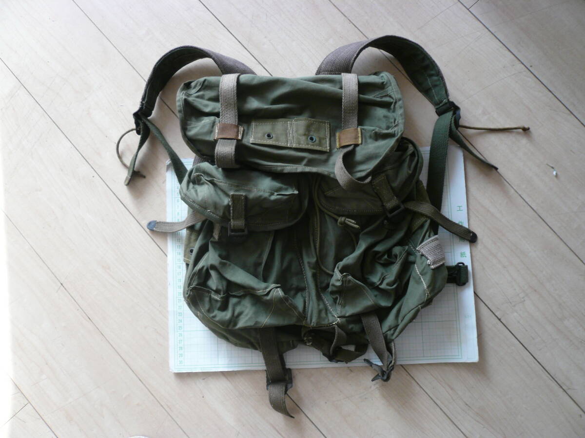 即決有 ベトナムVN戦争 アメリカ軍米軍USARMY ＡＲＶＮ南ベトナム　フレーム無ザックパック　リック　コットン綿