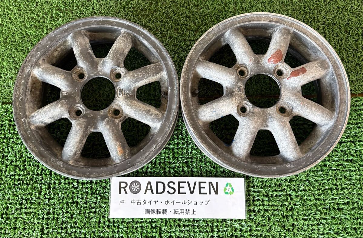 ★BR ブラックレーシング 12インチ 110/4H ★12×4.5J +45 PCD110 4穴 ハブ:約73mm 2本のみ 中古 ★傷/汚れ/錆有 ★送料無料