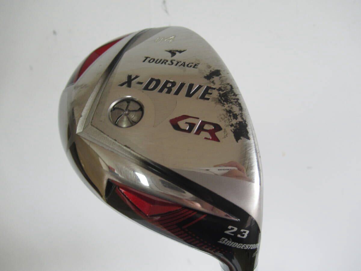 ★BRIDGESTONE ブリヂストン TOUR STAGE X-DRIVE GR ユーティリティ U4 23° 純正スチールシャフト L253★レア★激安★中古★　★