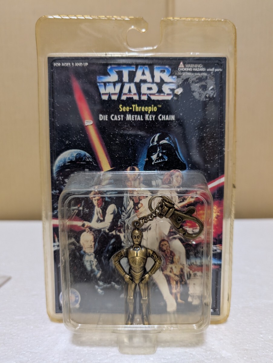 絶版 1996年 PLACO TOYS スター・ウォーズ STARWARS DIECAST METAL KEYCHAIN ダイキャストメタルキーチェーン C-3PO