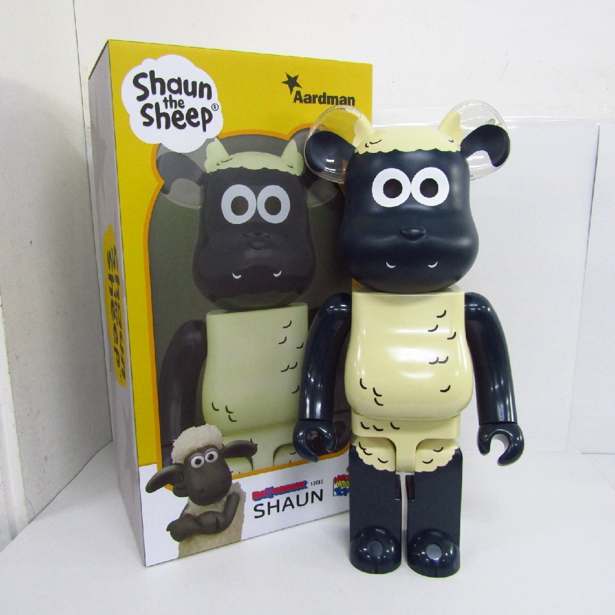 メディコムトイ BE@RBRICK ベアブリック Shaun 1000％ ひつじのショーン フィギュア 箱付き ◆AC26020