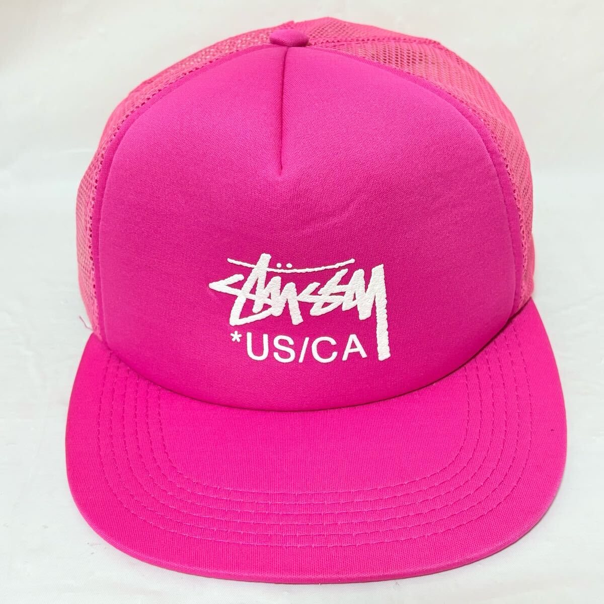 stussy ステューシー　メッシュキャップ　ピンク　フリーサイズ　メンズ　レディース
