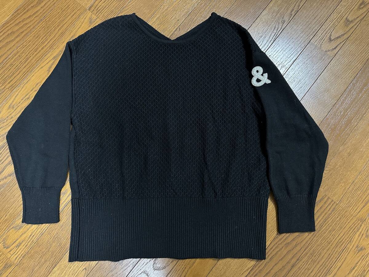 qvc &LOVE パールビーズのラーベン編みフェミニンニットトップス　レディース　ファッション　Ｌサイズ