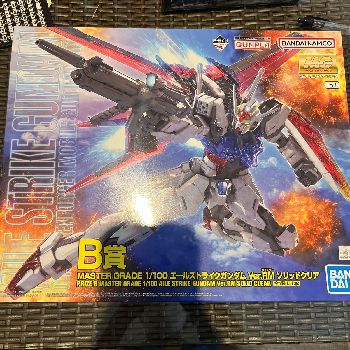 ◯未使用品 一番くじ 機動戦士ガンダム ガンプラ2023 B賞 MASTER GRADE 1/100 エールストライクガンダム Ver.RM ソリッドクリア 3F