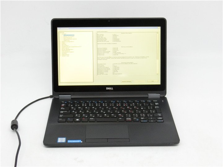 中古　DELL　Latitude　E7270　Core i5-6300U　8GB　ノートパソコン　BIOSまで表示　　詳細不明　　ジャンク扱い 　