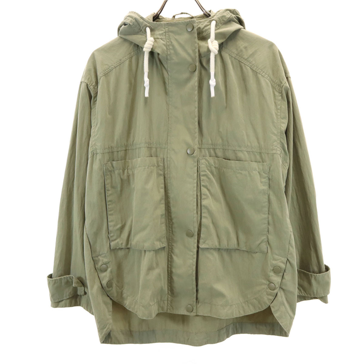 ZARA ザラ フーデッド ジャケット XS オリーブ レディース