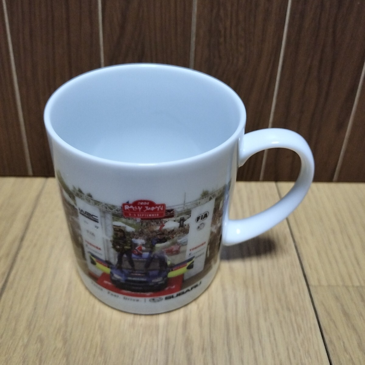 ▼ SUBARU≪マグカップ　1個≫陶器製　たち吉　WRC　2004　ラリージャパン　スバル　インプレッサ
