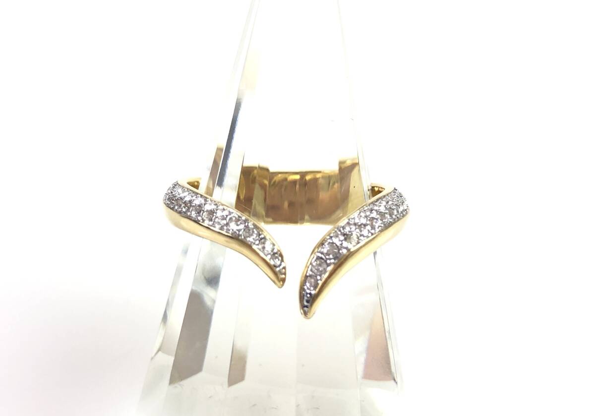 スワロフスキー　SWAROVSKI　クリスタル　ラインストーン　リング　指輪　サイズ刻印58/実寸16号　ゴールドカラー　YAS-6218