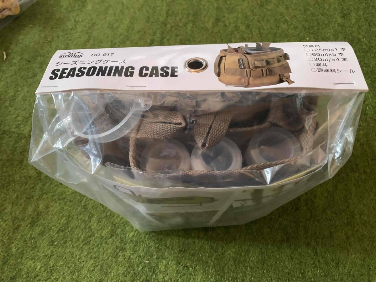 新品 BUNDOK シーズニングケース BD-917 調味料ケース スパイスケース 調味料ボトル 収納バッグ ソロキャンプ 定形外郵便 送料無料