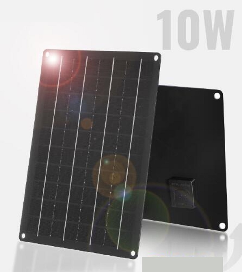 アウトドア ソーラーパネル 10W ソーラーチャージャー ポータブル電源用 ソーラー充電 太陽光パ ネル キャンプ 野外登山140g 25x18x1cm