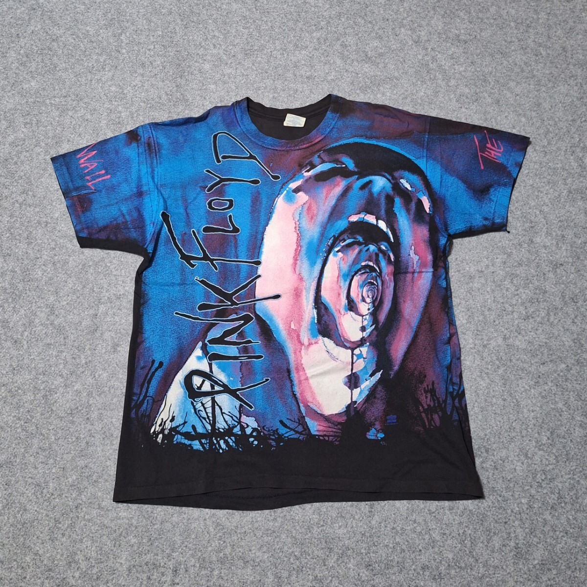 90s スペシャル　ピンクフロイド Tシャツ XL PINK FLOYD THE WALL ザ ウォール フェイス　オーバープリント　 Tシャツ 