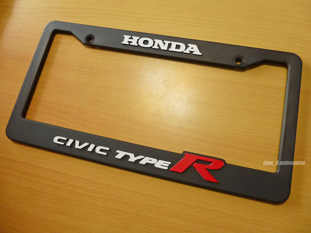 USホンダ シビック type-R オフィシャル ナンバーフレーム-Logo USDM北米JDM ライセンスフレーム HONDA CIVIC CTR FK8 K20C1
