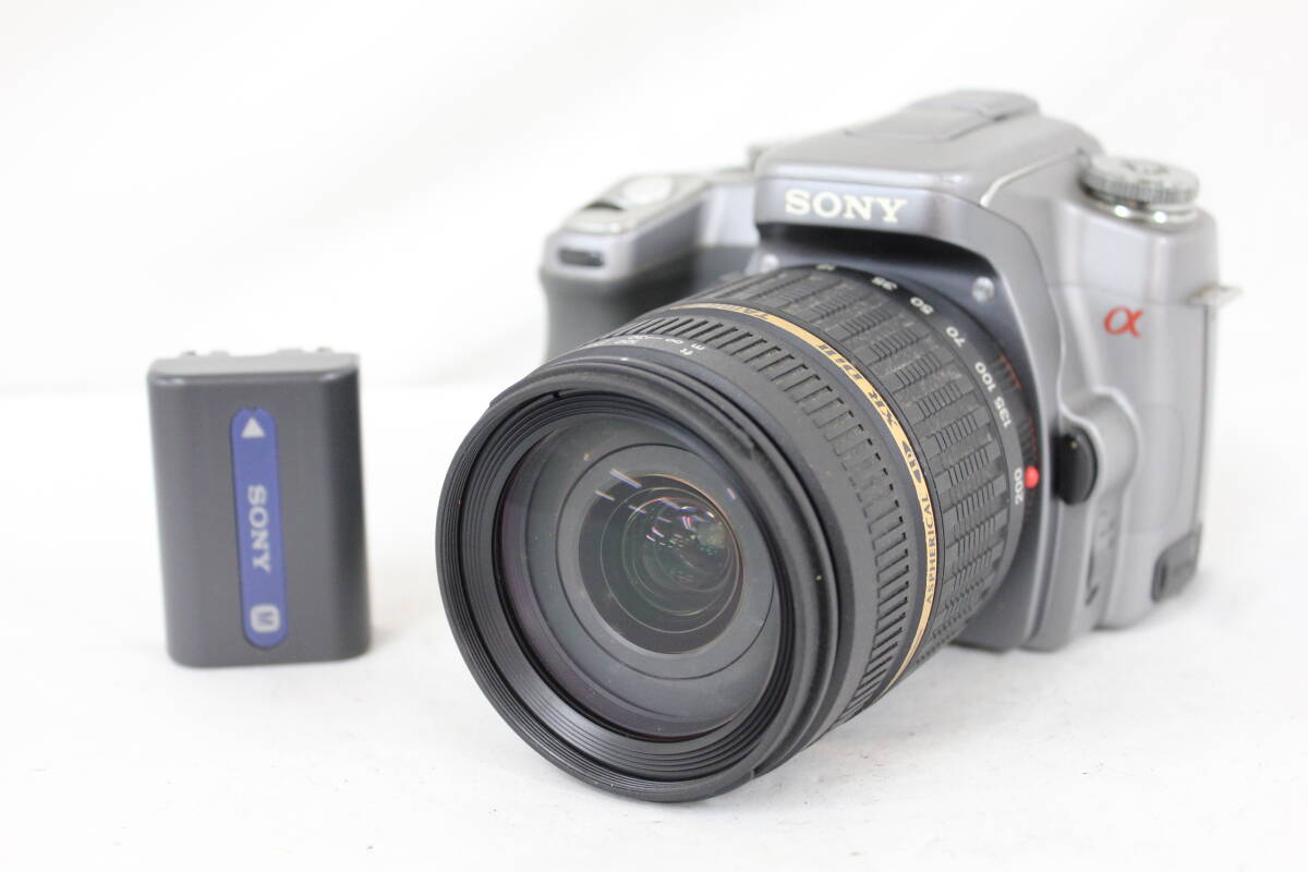 【返品保証】 ソニー SONY α DSLR-A100 Tamron XR DiII AF 18-200mm F3.5-6.3 バッテリー付き デジタル一眼 M6039