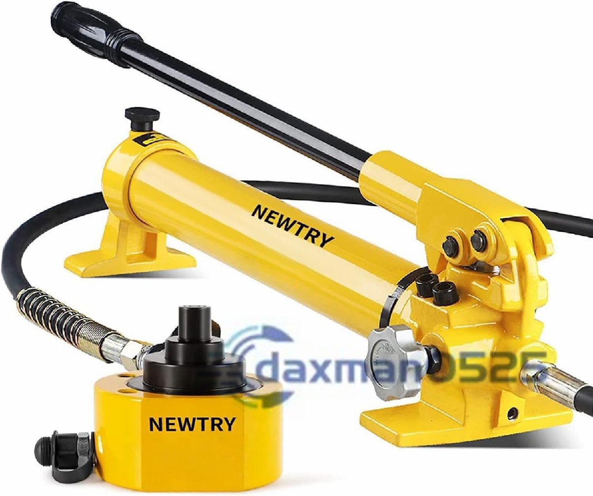 油圧ジャッキ 多段式 フラット ジャッキ 30トン 総ストローク54mm 油圧 ラムシリンダー セパレート 軽量 CP-700手動ポンプ付き (30t)