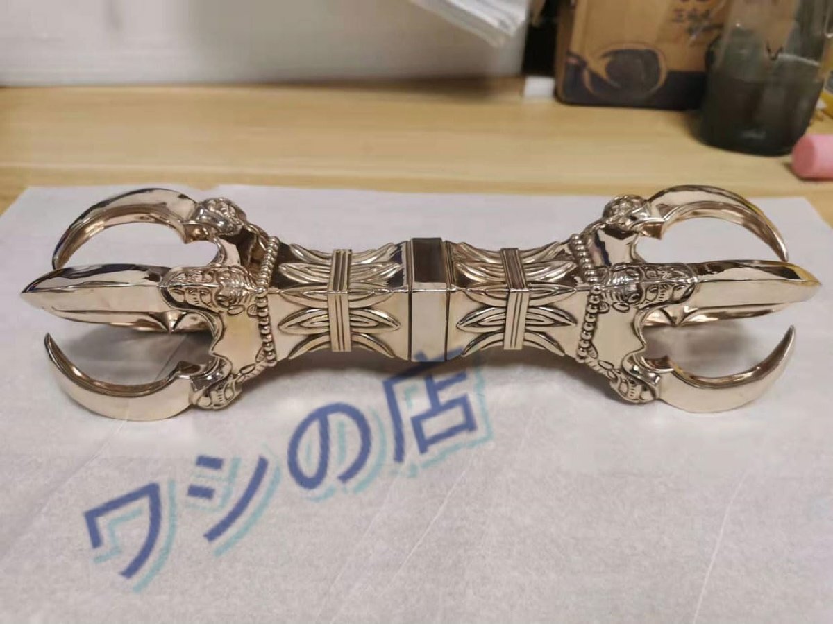 PH-01528【 大々型◆五鈷杵◆長さ30cm 】 密教法具・寺院仏具・真鍮製・ 降魔杵・