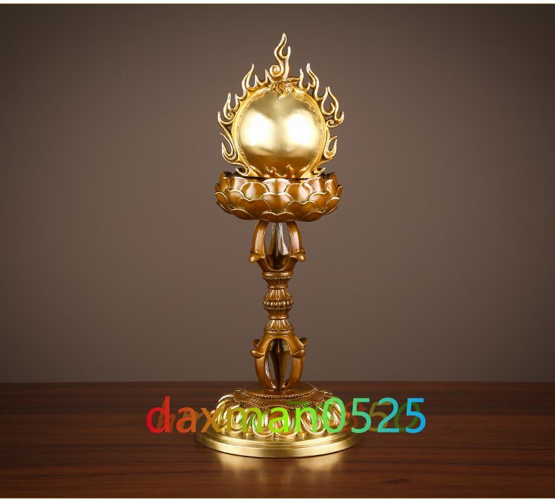 極上品★高さ40cm★金剛杵★舎利塔★火焔宝珠舎利塔★ 密教法具 寺院仏具 ★真鍮製