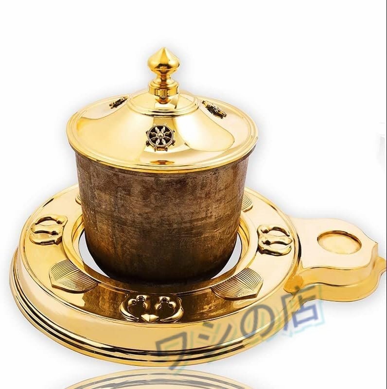 PH-01552 【 護摩釜◆護摩で使われる仏具】 密教法具・寺院仏具・祈願・ 祈祷・真鍮製・