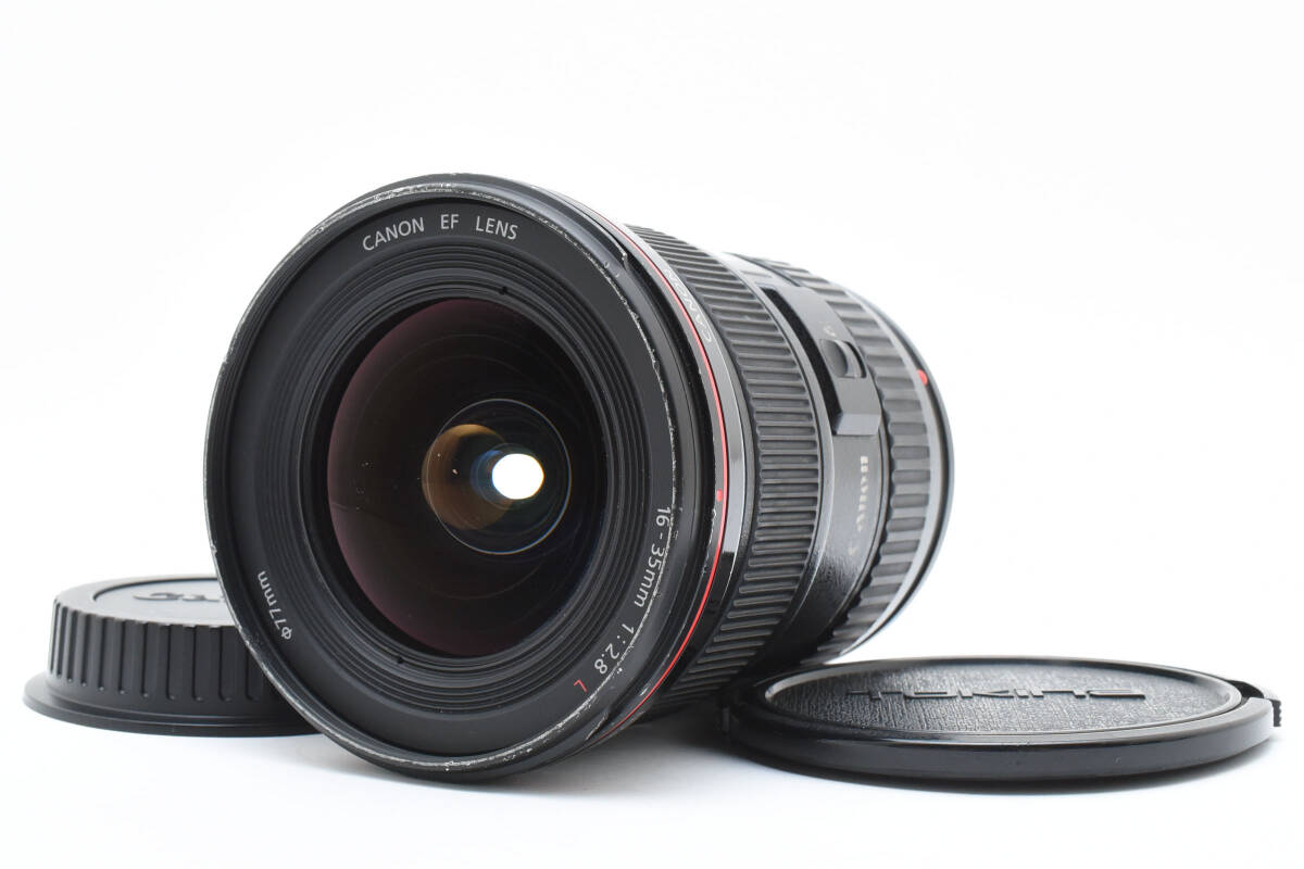 ★動作品★CANON キャノン EF 16-35mm F2.8 L Fキャップ（社外品）・Rキャップ付き