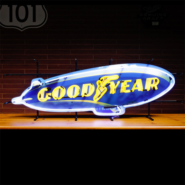看板 ネオンサイン / グッドイヤー・ブリンプ GOODYEAR BLIMP 高さ35.5×横105.5×奥行き15cm （デザイ
