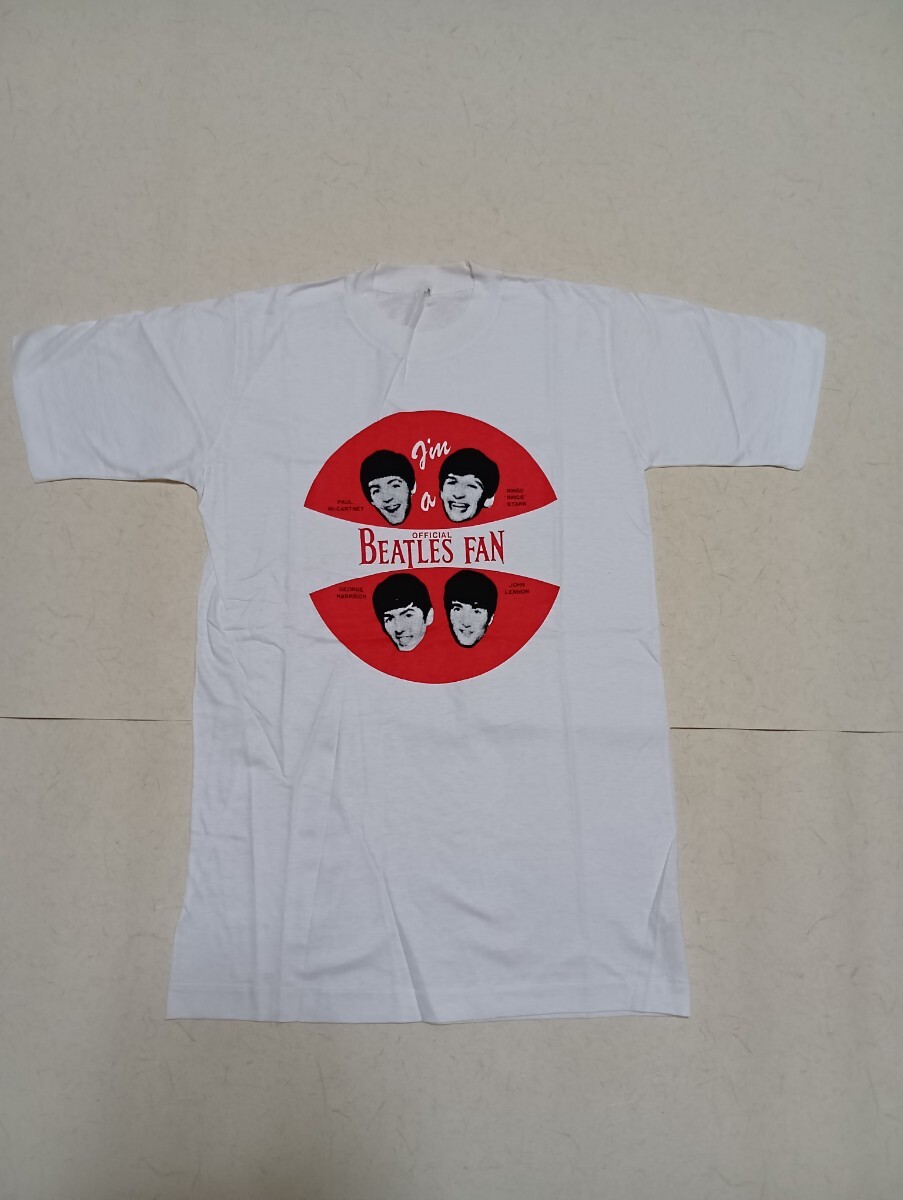 80’sBEATLESビートルズ　OFFICIAL BEATLES FAN CLUB Tシャツ Mサイズ　　ビンテージ　ジョン・レノン　ポール・マッカートニー