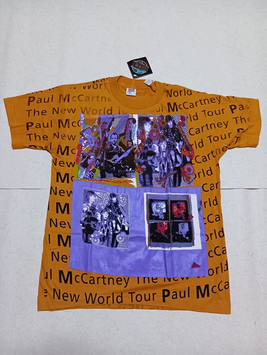 90's　BEATLESビートルズ　ポール・マッカートニー　ツアーTシャツ　USA製 Ｌサイズ　新品タグ付き　ビンテージTシャツ