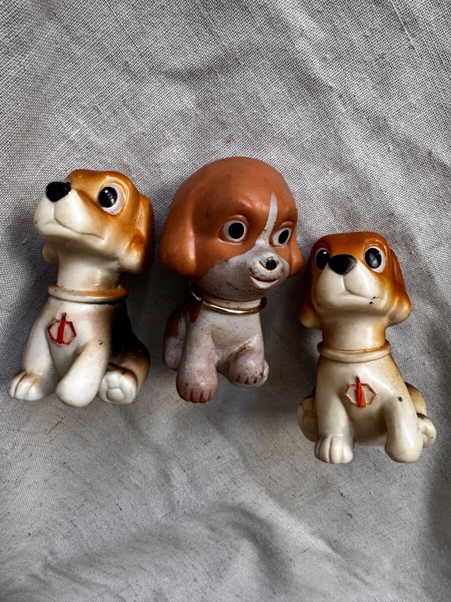 中外製薬　ノベルティグッズ　ビーグル　ソフビ人形　3個セット　昭和レトロ　 ビクター犬 ビクター Victor
