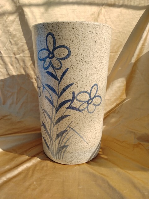 傘立て　23x41cm　いい筆さばきの花