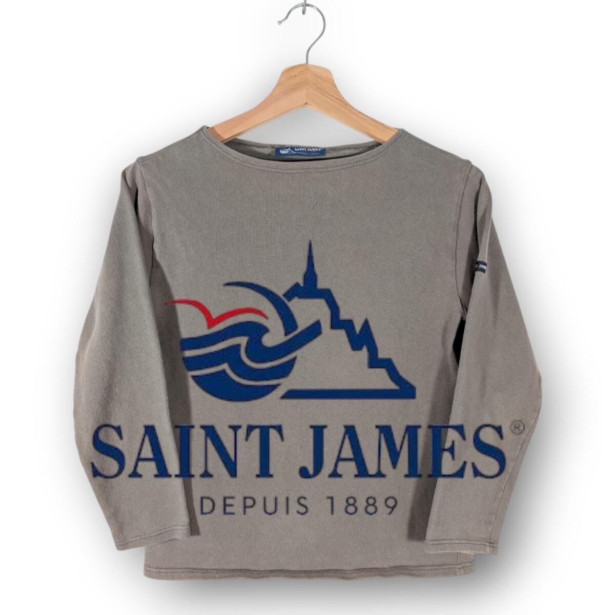 SAINT JAMES 長袖カットソー ブラウン/茶 ロンT ボートネック