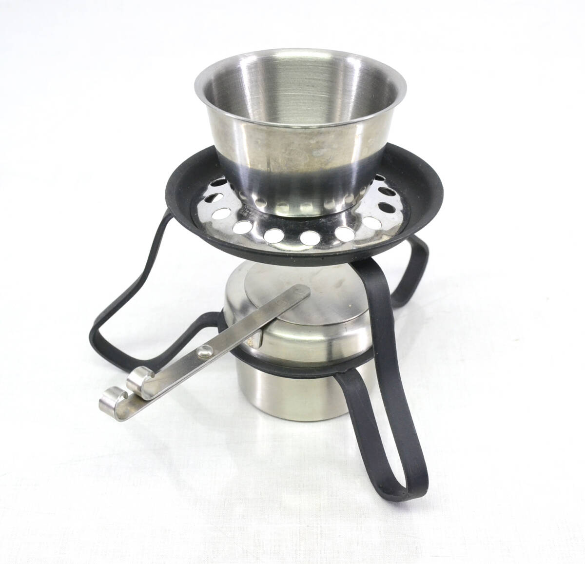 最終オファー♪コンパクト フォンデュ調理器 アルコールストーブ 中古品