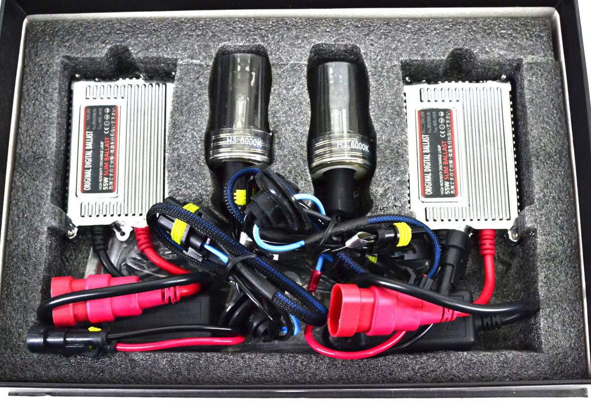 XENON HIDキット 55W スリムバラスト デジタル高輝度放電変換キット 説明書付き 中古品