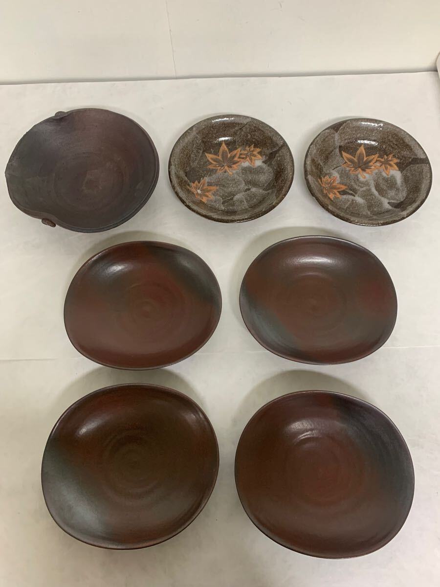 B23 2770 中皿　中鉢　茶系　もみじ