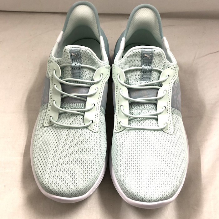 美品 PUMA スニーカー ハンズフリー スリッポン ソフトライド レミ イーズイン 23cm ミントグリーン 312000-03 [jgg]
