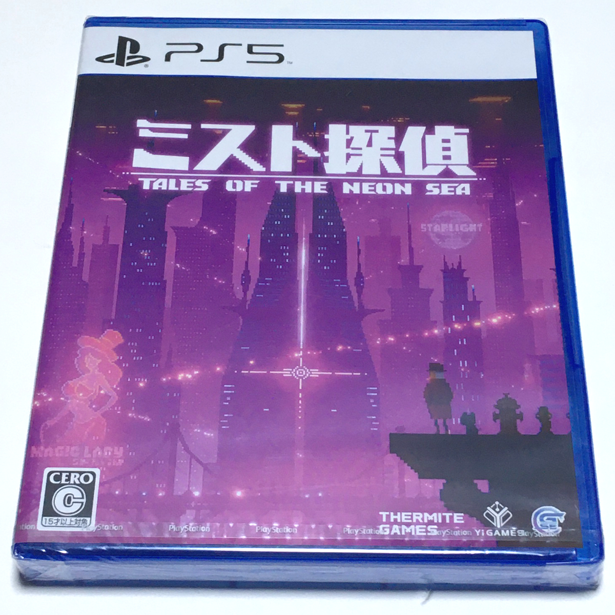 ■【新品未開封】ミスト探偵　PS5　TALES OF THE NEON SEA　ドット絵サイバーパンク謎解きアドベンチャー　パズル　猫　ピクセルアート ■B