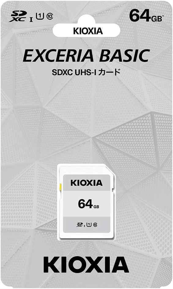 64GB キオクシア SDXCカード 64GB Class10 UHS-I対応SDHCメモリカードヒューズ搭載 KCA-SD064GS 日本製 EXCERIA BASIC 標準画質録画 KIOXIA