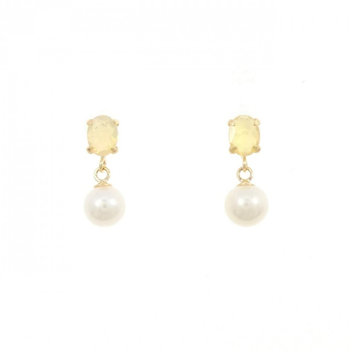 【新品】K18YG 淡水パール ピアス