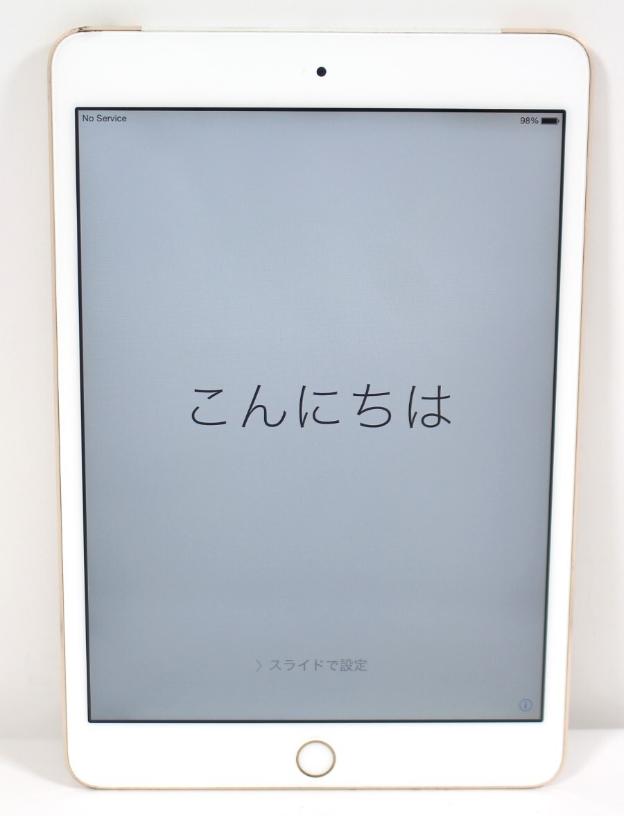 Y6739#◆中古品◆Apple iPad mini 3 7.9インチ Wi-Fi+Cellularモデル ゴールド 16GB MGYR2J/A 
