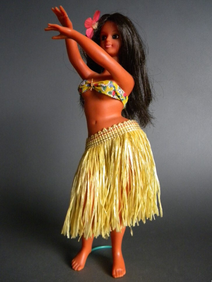 当時物 ★★ Vintage 美人 HULA GIRL 26㎝ 水着 sofvi 日本製 !! セクシー女の子 ソフビ 昭和40年代 ハワイアンセンター※ アグネス・ラム 