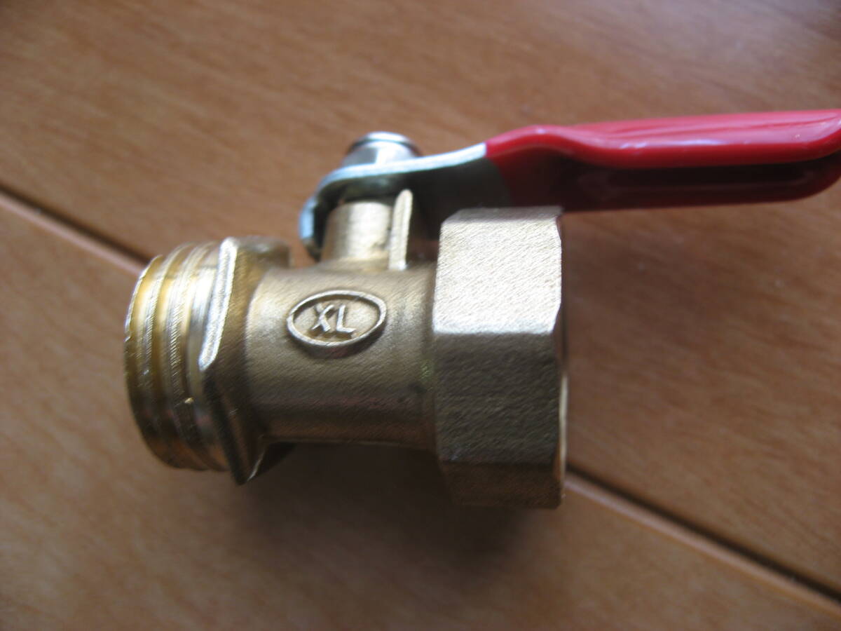真鍮、小型ボール弁1/2"　コック式