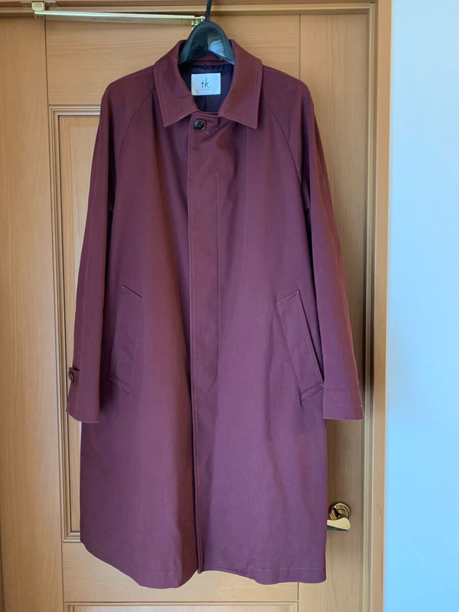 ☆希少極上美品☆TK 　タケオキクチ　　　ワインレッドステンカラーコート 　　M　　即日発送
