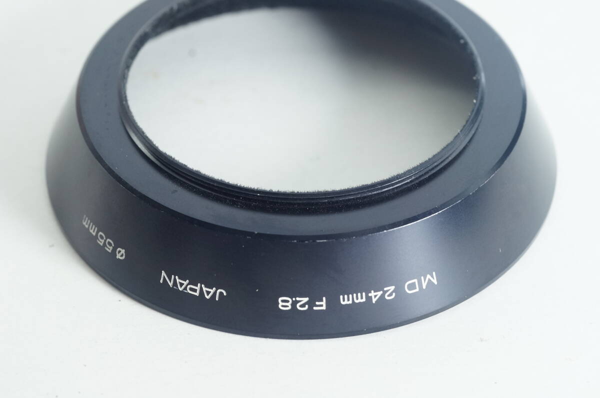 PH1群『キレイ』MINOLTA MD 24mm F2.8用 ミノルタ メタルレンズフード LENS HOOD SHADE