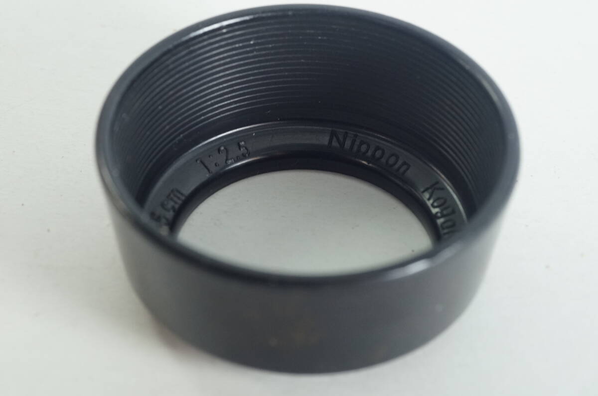 PH4群『並品』 希少 NIKKOREX 5cm 2.5 Nippon Kogaku Japan レンズフード ニコレックス35用