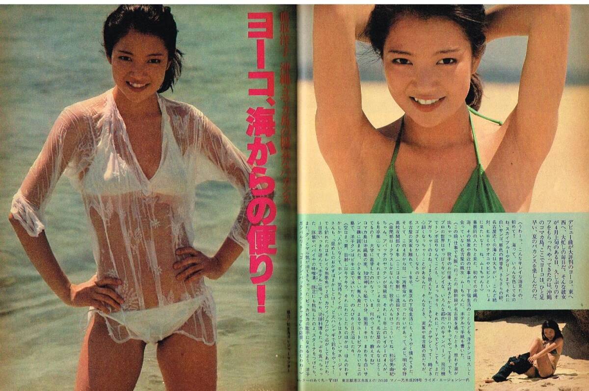 S3743 明星 1980年 昭和55年 水着ビキニ鹿取洋子 山口百恵 桜田淳子 岩崎宏美 松田聖子 石野真子石野陽子 倉田まり子 石川優子 久保田早紀