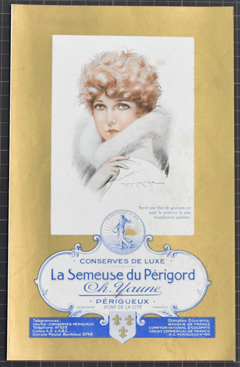 La Semeuse du Perigord　高級食品価格表　１９３０年　オリジナル　フランス