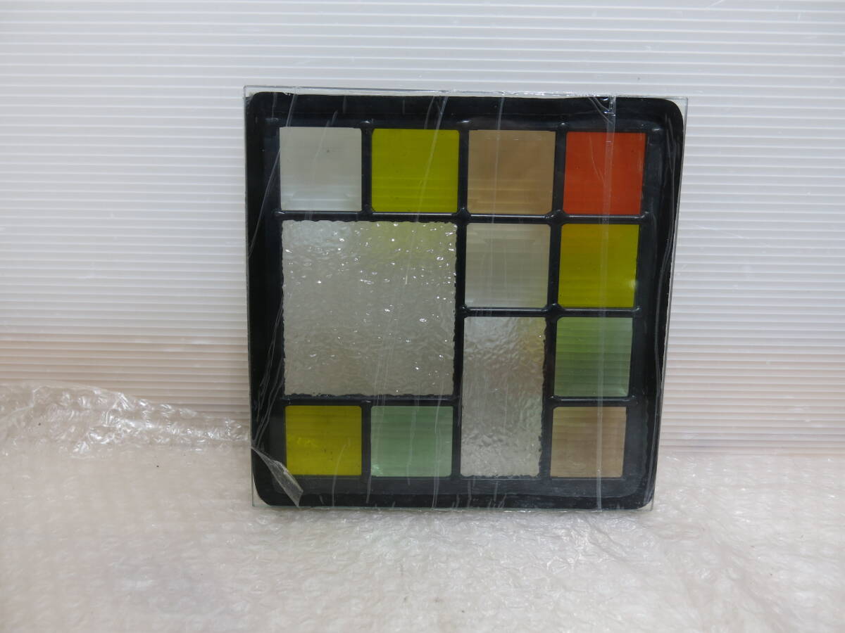 ⑨　ステンドグラス ピュアグラス パネル 窓枠 アンティーク ガラス DIY 強化ガラス