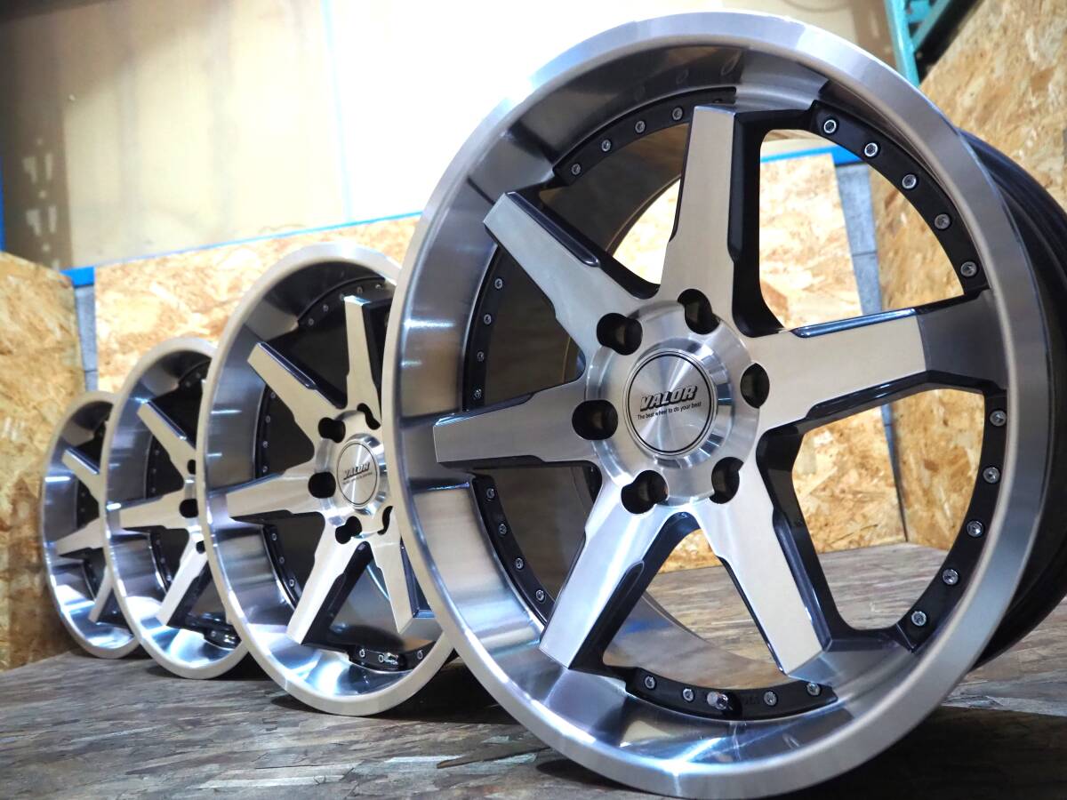☆即納対応☆新品☆4枚 SET☆逆ゾリ コンケイブ 深リム VALOR DCR 19inch9J+20 6H139.7 ランドクルーザープラド ハイラックス FJクルーザー