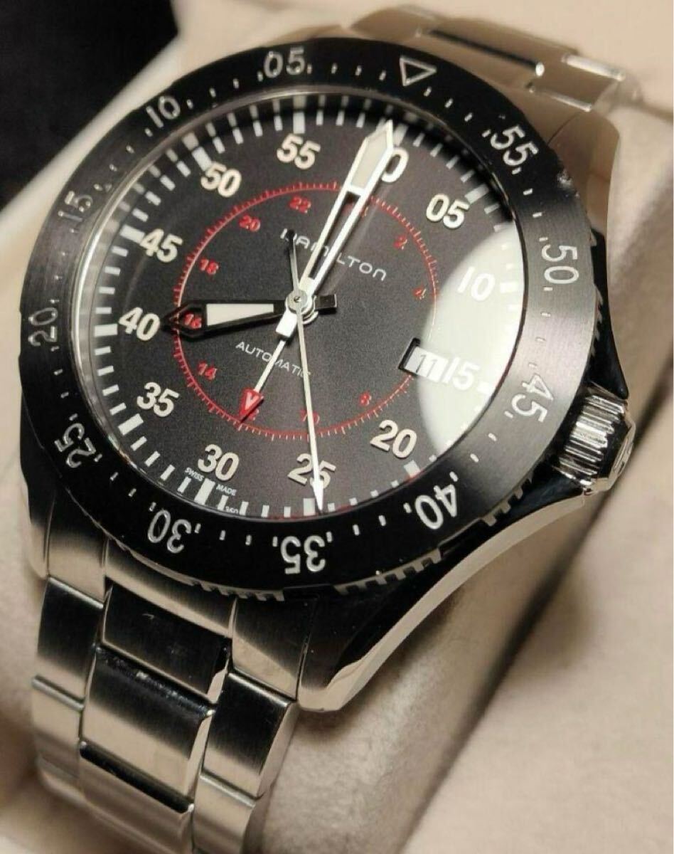 送料込み　HAMILTON KHAKI AVIATION PILOT GMT AUTO ハミルトン　カーキ　アビエーション　パイロット　自動巻き　腕時計