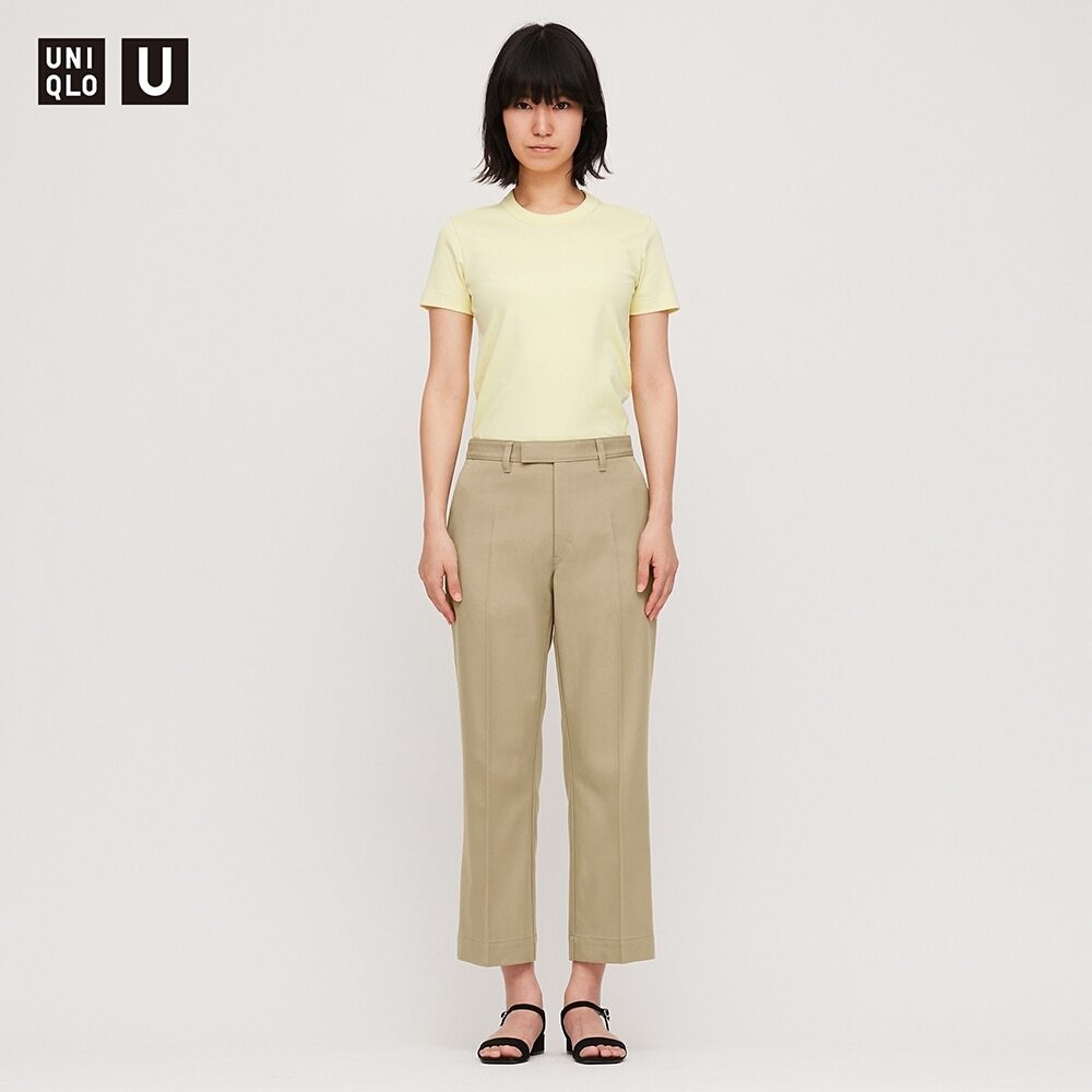【オリーブ・ウエスト73㎝・新品】ユニクロ×ルメール■Uniqlo U ユニクロユー ストレートアンクルパンツ 美シルエットが叶う1本 2020SS