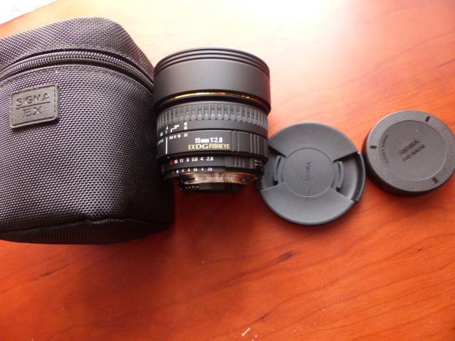 超美品 ニコンAF SIGMA EX DG フィッシュアイ 15㎜ F2.8 フードケース付