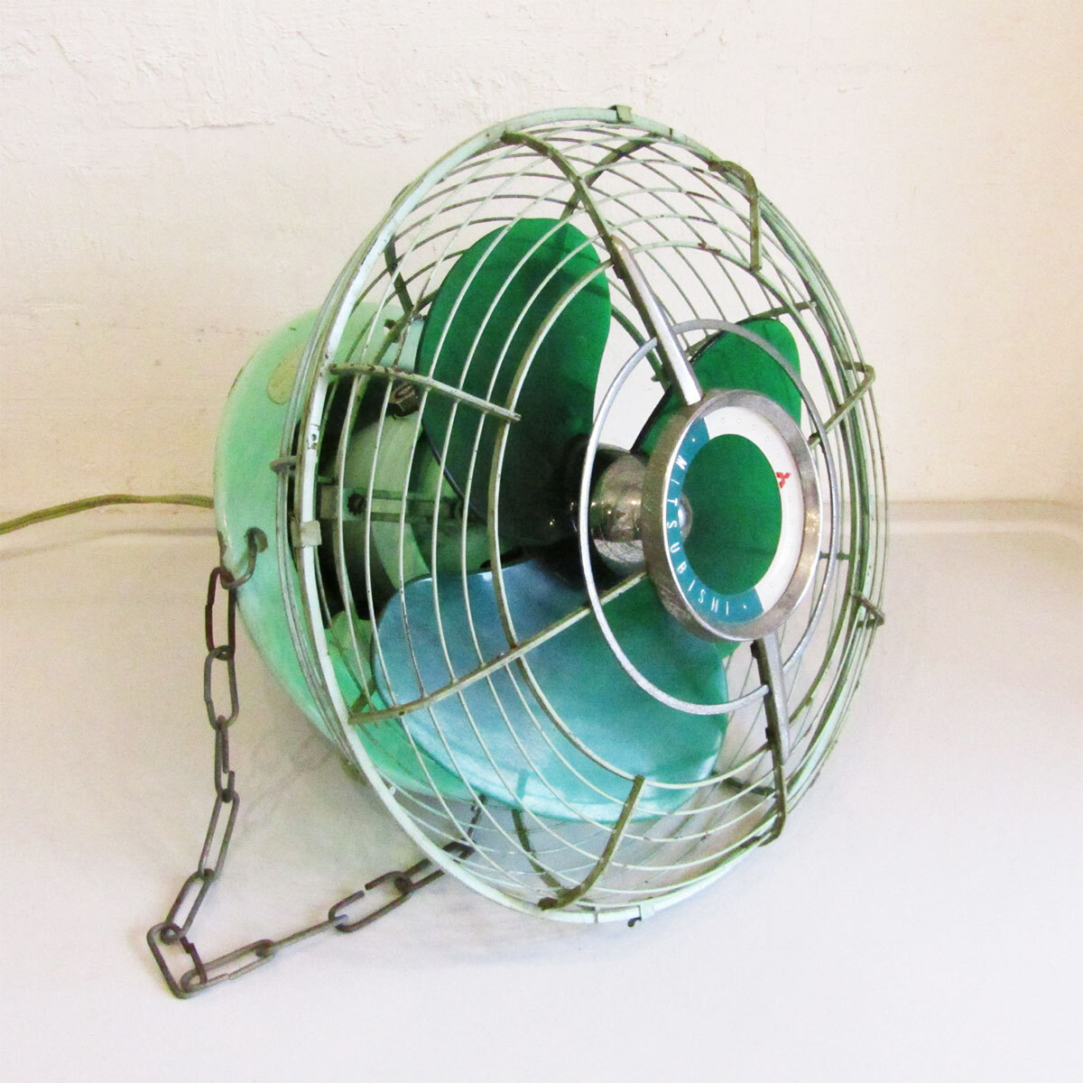★三菱 / Mitsubishi / ヴィンテージファン / 扇風機 / 天井 / 吊り下げ / レトロ / ELECTRIC FAN / 三菱電機 / 75090132 / 25cm